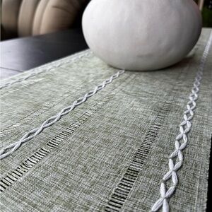Elegant Green Table Runner